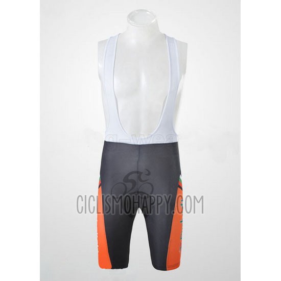 Euskalte Cycling Jersey Bib Short 2011 Men Short Sleeve Orange